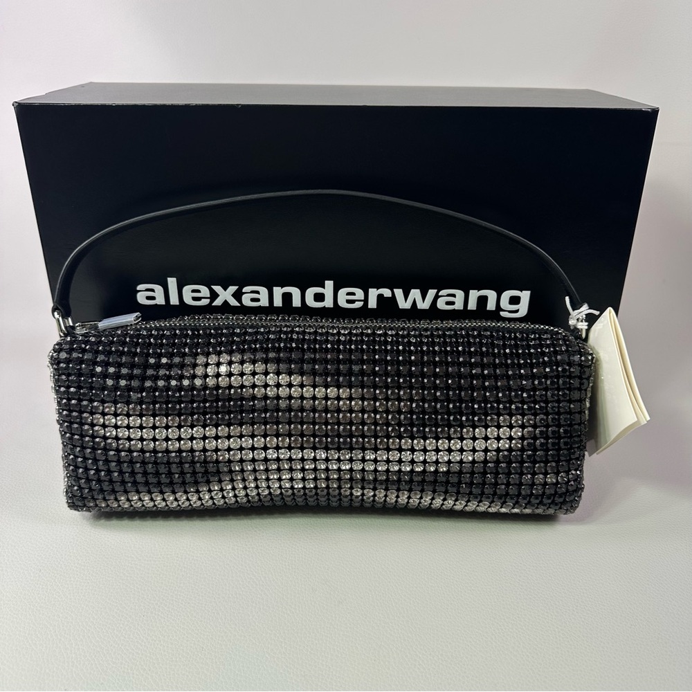 NEW Alexander Wang Heiress Flex Bag in Black Aged Crystal - Picture 3 of 12